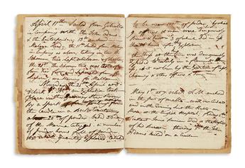 (NAVY.) Papers of early naval surgeon Peter St. Medard, including his diary aboard the frigate New York in the First Barbary War.